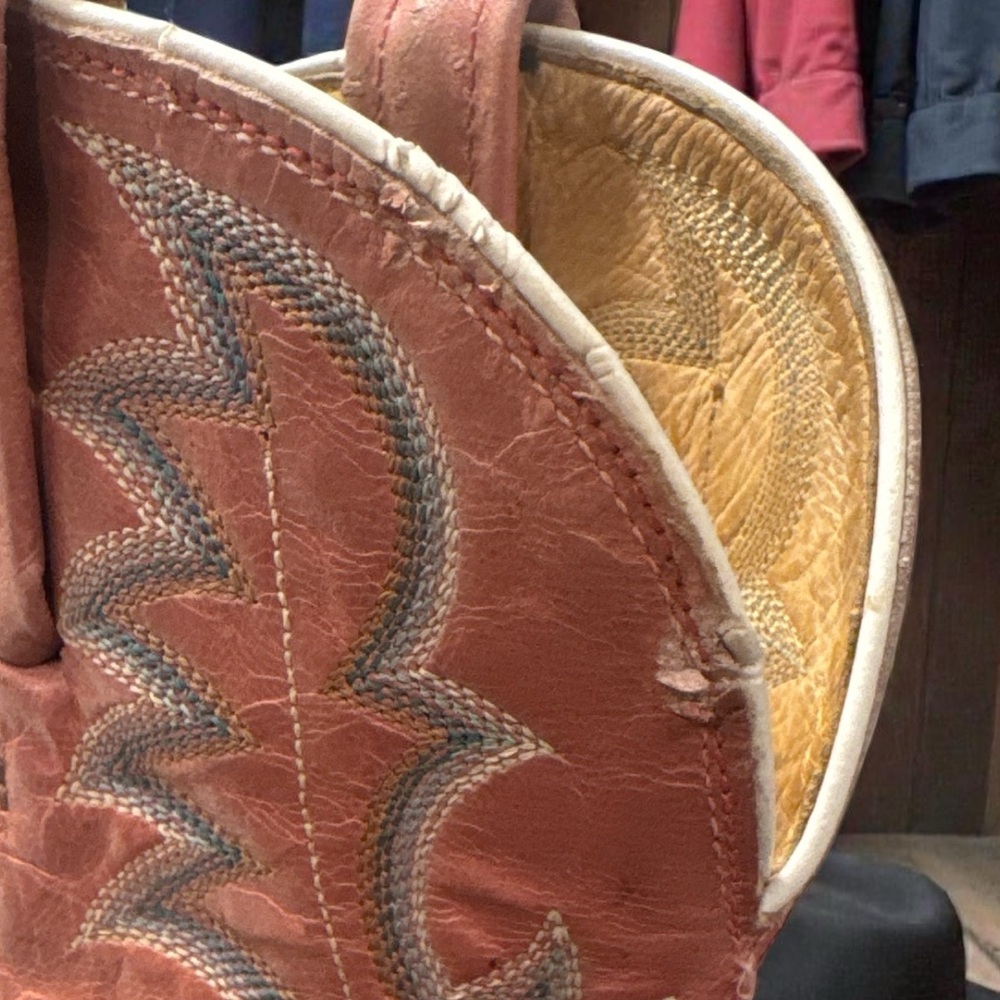 Tony Lama USTRC Brown & Pink Western Boots - Picture 10 of 12